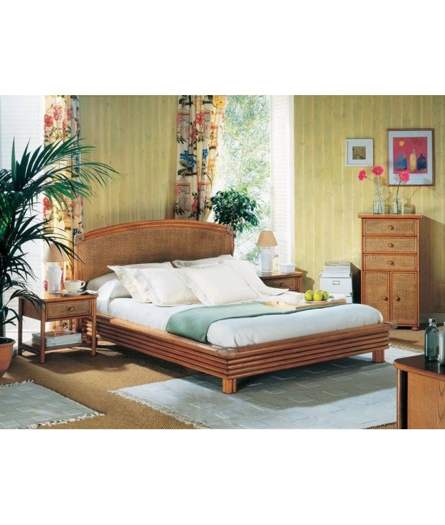 Lit Soria en rotin haut de gamme, meuble pour la chambre à coucher. Le Monde du Lit