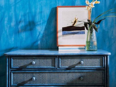 Commode Zaragoza en rotin haut de gamme, meuble pour la chambre à coucher. Le Monde du Lit