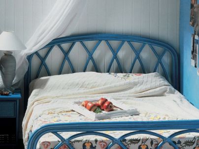 Lit Bilbao en rotin haut de gamme, meuble pour la chambre à coucher. Le Monde du Lit