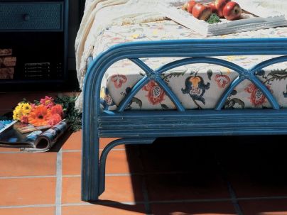 Lit Bilbao en rotin haut de gamme, meuble pour la chambre à coucher. Le Monde du Lit