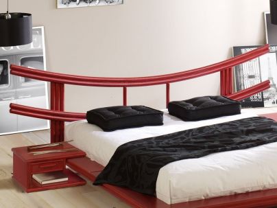 Lit Osaka en rotin haut de gamme, meuble pour la chambre à coucher. Le Monde du Lit