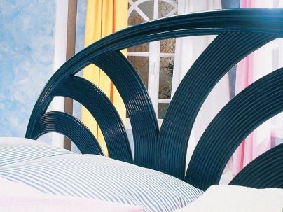 Lit Mérida en rotin haut de gamme, meuble pour la chambre à coucher. Le Monde du Lit