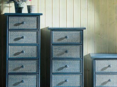 Chiffonnier Léon en rotin haut de gamme, meuble pour la chambre à coucher. Le Monde du Lit