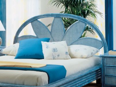 Lit Zaragoza en rotin haut de gamme, meuble pour la chambre à coucher. Le Monde du Lit