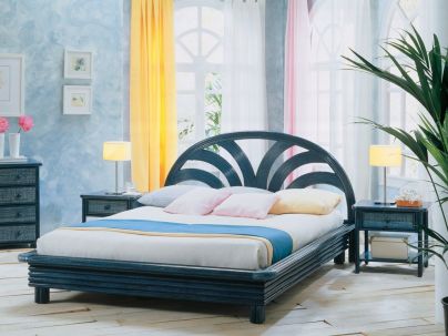 Chevet Mérida en rotin haut de gamme, meuble pour la chambre à coucher. Le Monde du Lit