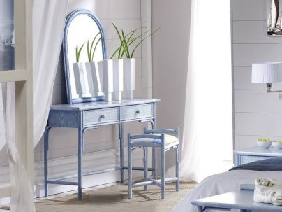 Miroir Jaén en rotin haut de gamme, meuble pour la chambre à coucher. Le Monde du Lit