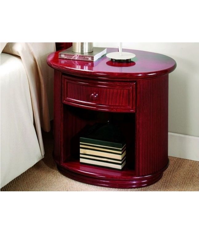 Chevet Potes 1 tiroir en rotin haut de gamme, meuble pour la chambre à coucher. Le Monde du Lit