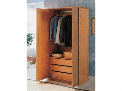 Armoire Hellin en rotin haut de gamme, meuble pour la chambre à coucher. Le Monde du Lit