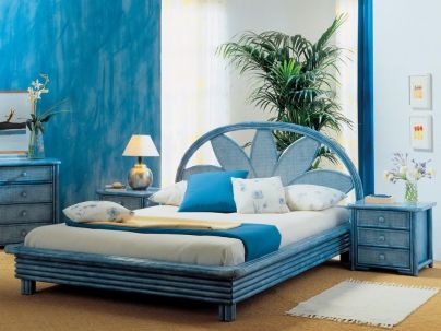 Chevet Daroca en rotin haut de gamme, meuble pour la chambre à coucher. Le Monde du Lit