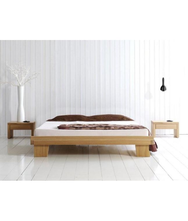 Lit Valencia 2 en chêne massif de qualité. Meuble pour la chambre. Le Monde du Lit