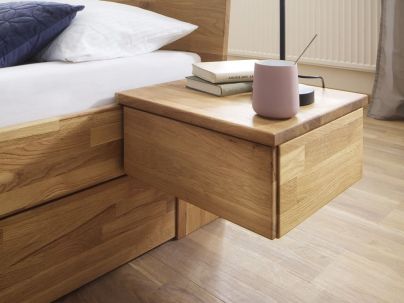 Lit Louis en chêne massif haut de gamme, meuble pour la chambre. Le Monde du Lit