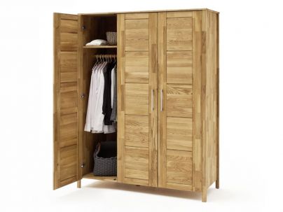 Armoire Louis 2 en chêne massif haut de gamme, meuble pour la chambre. Le Monde du Lit