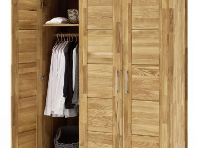 Armoire Louis 2 en chêne massif haut de gamme, meuble pour la chambre. Le Monde du Lit