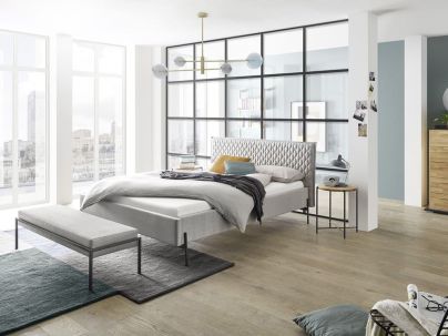 Lit Gloria design : Hasena fabricant Suisse. Le Monde du Lit