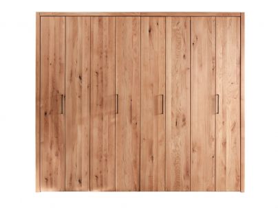 Armoire Léo 6 en chêne massif haut de gamme, meuble pour la chambre. Le Monde du Lit