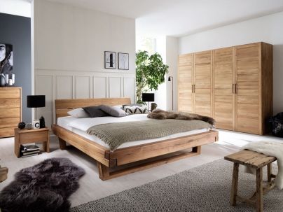 Armoire Léo 8 en chêne massif haut de gamme, meuble pour la chambre. Le Monde du Lit