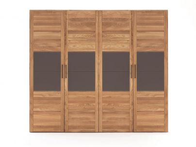 Armoire Léo 9 en chêne massif haut de gamme, meuble pour la chambre. Le Monde du Lit