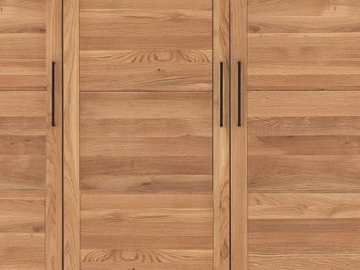 Armoire Léo 5 en chêne massif haut de gamme, meuble pour la chambre. Le Monde du Lit