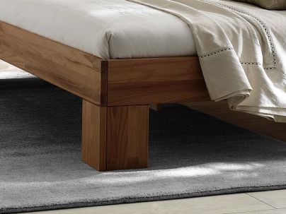 Lit Malo 2 en hêtre massif haut de gamme, meuble pour la chambre. Le Monde du Lit