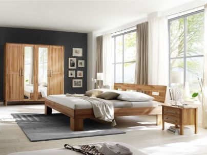 Lit Malo 2 en hêtre massif haut de gamme, meuble pour la chambre. Le Monde du Lit