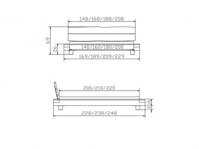 Lit Aosta Naturo en bois de chêne noueux massif haut de gamme | Le Monde du Lit