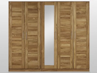 Armoire Pablo 9 en chêne massif haut de gamme, meuble pour la chambre. Le Monde du Lit