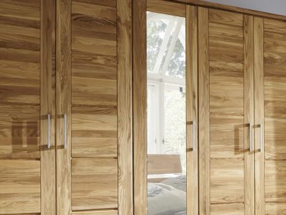 Armoire Pablo 9 en chêne massif haut de gamme, meuble pour la chambre. Le Monde du Lit