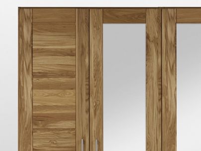 Armoire Pablo 7 en chêne massif haut de gamme, meuble pour la chambre. Le Monde du Lit