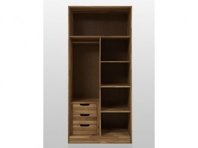 Armoire Pablo 3 en chêne massif haut de gamme, meuble pour la chambre. Le Monde du Lit