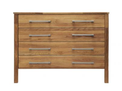 Commode Pablo 2 en chêne massif haut de gamme, meuble pour la chambre. Le Monde du Lit