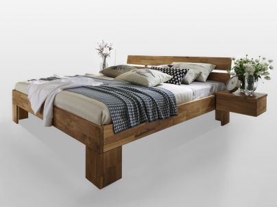Lit Pablo en chêne massif haut de gamme, meuble pour la chambre. Le Monde du Lit