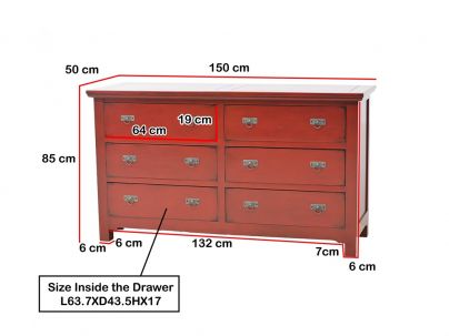 Commode Yala3 en hevea massif de qualité. Meuble en bois massif pour la chambre. Le Monde du Lit
