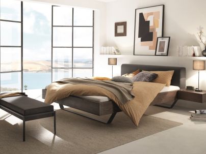 Lit Cadro Cova en bois de chêne noueux massif haut de gamme | Le Monde du Lit