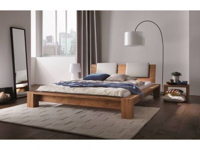 Lit Sano en chêne sauvage massif, Hasena fabricant Suisse. Meuble pour la chambre