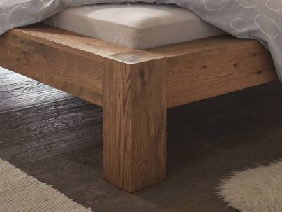 Lit Balco en chêne sauvage massif, Hasena fabricant Suisse. Meuble pour la chambre