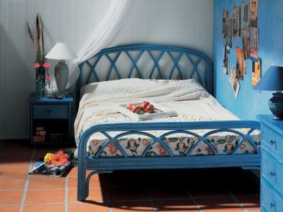 Tête de lit Bilbao en rotin haut de gamme, meuble pour la chambre à coucher. Le Monde du Lit