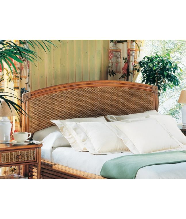 Tête de lit Soria en rotin haut de gamme, meuble pour la chambre à coucher. Le Monde du Lit
