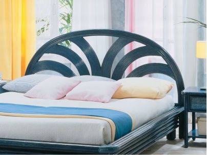 Tête de lit Mérida en rotin haut de gamme, meuble pour la chambre à coucher. Le Monde du Lit
