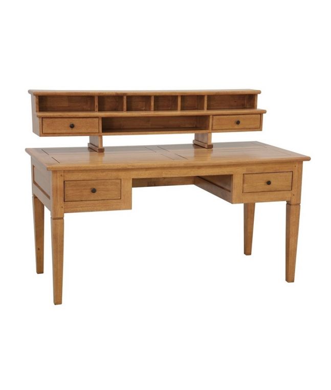 Bureau Rustic en hevea massif de qualité. Fabrication artisanale.