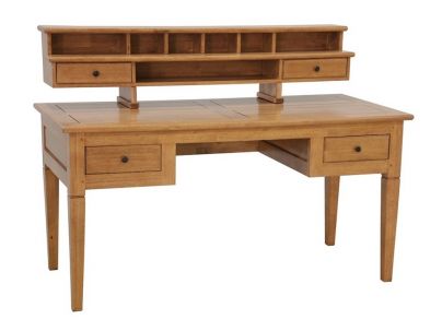 Bureau Rustic en hevea massif de qualité. Fabrication artisanale.