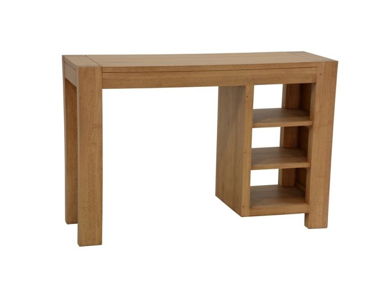 Bureau Tiga en hevea massif de qualité. Fabrication artisanale.