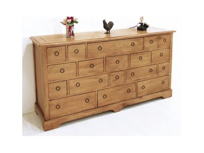 Commode Playa 3 en hevea massif de qualité. Meuble en bois massif pour la chambre. Le Monde du Lit