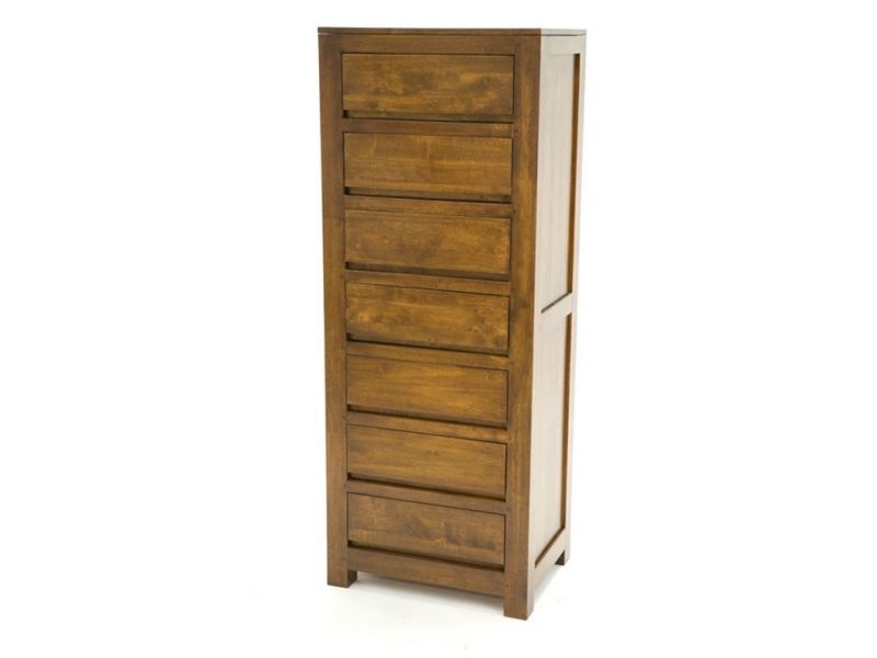 Chiffonnier Tak en hévéa massif de qualité. Meuble en bois massif pour la chambre. Le Monde du Lit