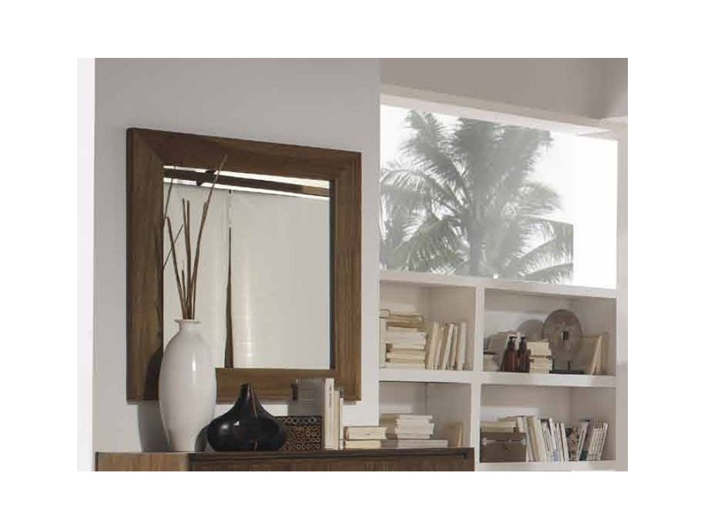 Miroir en teck massif Lambaca