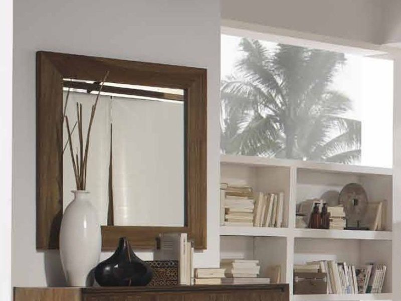 Miroir en teck massif Lambaca