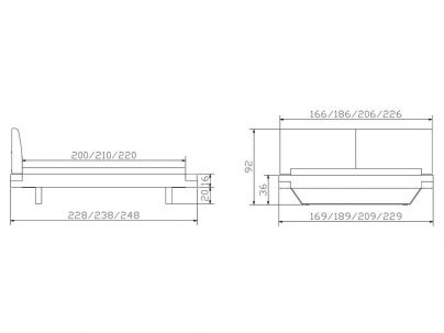 Lit Tava Vintage en chêne sauvage massif, Hasena fabricant Suisse. Meuble pour la chambre