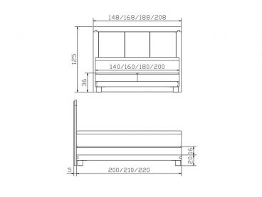 Lit boxspring Cessa