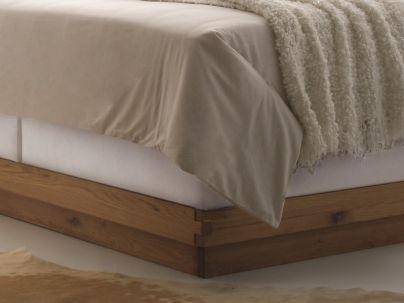 Lit boxsping Topper en bois de chêne massif haut de gamme | Le Monde du Lit