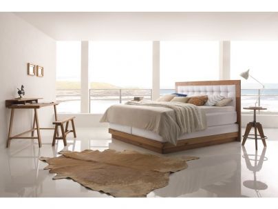 Lit boxsping Topper en bois de chêne massif haut de gamme | Le Monde du Lit