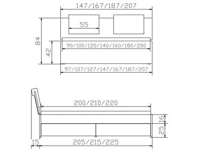 Lit Spazio en hêtre massif avec tiroirs. Hasena fabricant Suisse. Meuble chambre. Le Monde du Lit